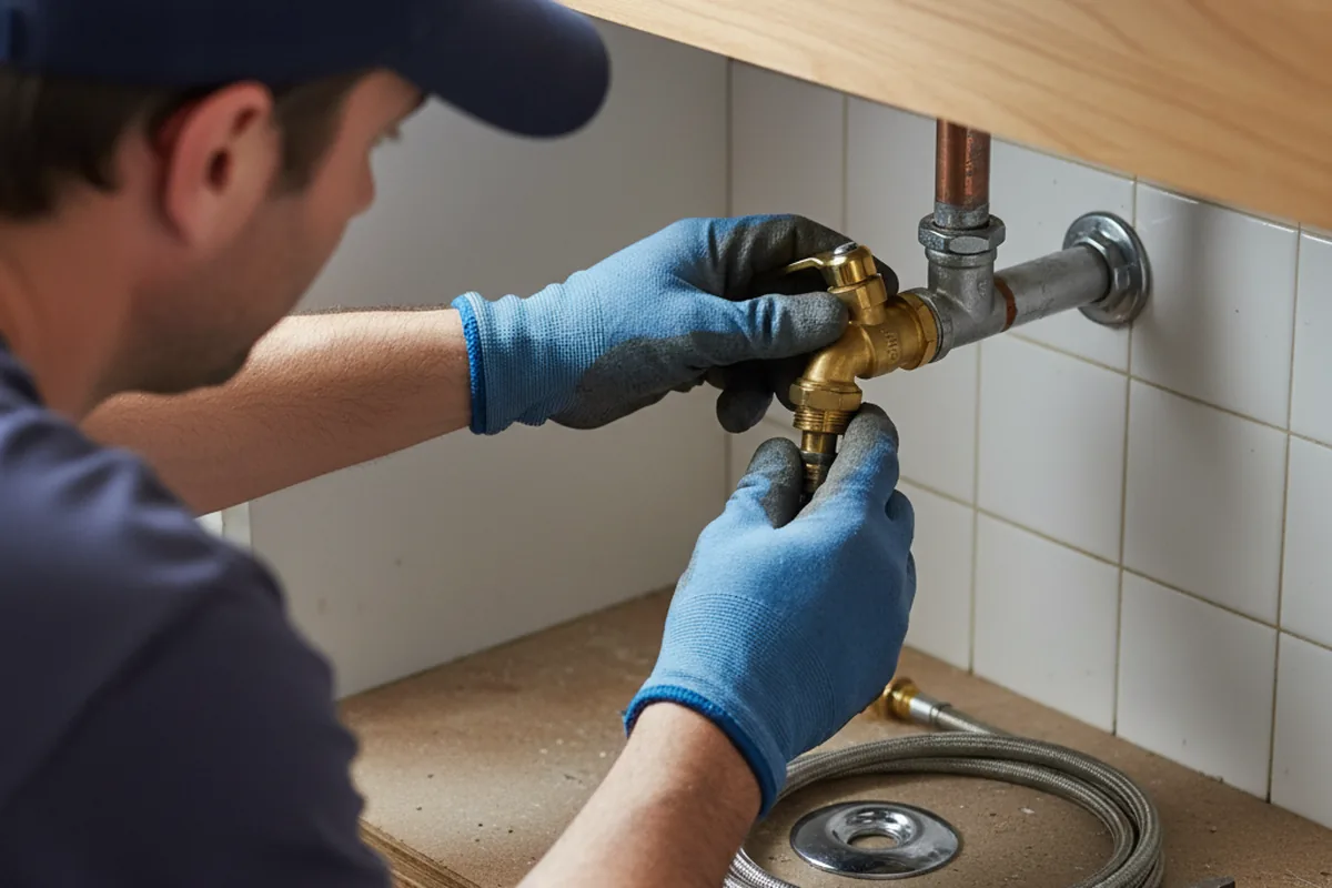 Shutoff valve and fitting work during Emergency Plumbing in New Market